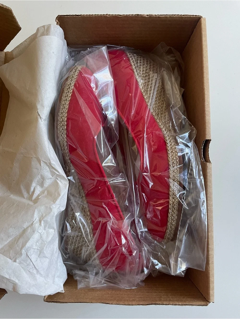 Red Espadrille Wedge Pumps - Women Red new